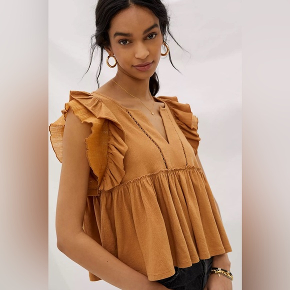 Caroline Ruffled Babydoll Top - Picture 3 of 10